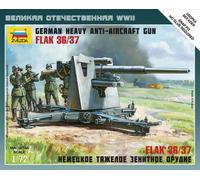 Kit De Plástico Modelo ZVEZDA De Cañón Antiaéreo Alemán 88 MM Flak 36/37 1:72