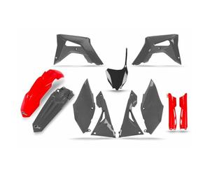 Kit de plástico UFO rojo/gris - Honda