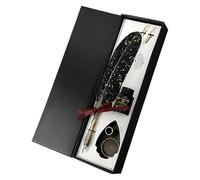 Kit de Pluma y Tinta para Caligrafía y Escritura Vintage - Suministro Escolar Estilo Retro,Plumas De Remojo Retro | Para Principiantes Escritores Artistas Estudiantes Entusiasta D Historia Jou