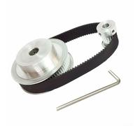 Kit de polea de distribución de aluminio con 20 dientes y 60 dientes locos de 8 mm, tamaño de orificio de 6 mm, espacio libre de correa para sistemas de posicionamiento mecánicos