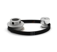 Kit de polea de distribución GT2, 60 dientes, 20, relación de reducción 1:3, ancho de 10mm, rueda tensora síncrona 2GT-20T B5mm, 1 Uds.(2GT-60T B10mm,Belt 400mm)