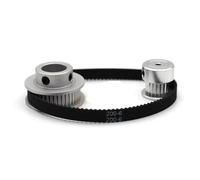 Kit de polea de distribución GT2, 60 dientes, 20, relación de reducción 1:3, ancho de 6mm, rueda tensora síncrona 2GT-20T B5mm, 1 Uds.(2GT-60T B6.35mm,Belt 200mm)