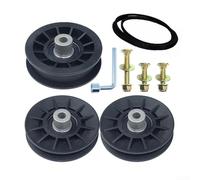 Kit de polea tensora, ranura en V y poleas planas para tractores de césped, juego de poleas de repuesto para sistemas de transmisión de cortacésped y correas