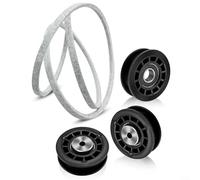 Kit de polea tensora y correa para cortacésped compatible con Craftsman, para Poulan, para Jonsered, para Murray, para modelos Snapper de 22 pulgadas, rueda de metal y plástico con goma