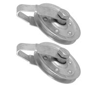 Kit de Poleas para Puerta de Garaje 3 Pulgadas, Acero Galvanizado | 4 Poleas con Horquilla Tipo, Pernos y Tuercas Incluidos, para Muelles de Extensión y Taller