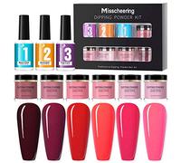 Kit de polvo para uñas inmersión Set arte con esmalte base y top Activador extensión francesas No se necesita lámpara LED