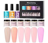 Kit de polvo para uñas inmersión Set brillantina arte con base y top coat activador extensión francesas No se necesita lámpara LED