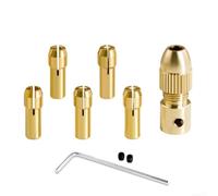 Kit de portabrocas de latón para taladro en miniatura, 8 piezas de 0,5 mm a 3 mm para perforación fina en PCB y láminas no metálicas