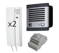 Kit de Portero Automático - 2 Hilos + 2 Hilos de alimentación, citymax Vivienda unifamiliar fácil instalación, para 1 viviendas,Digital, Secreto de conversación. (1 viviendas)