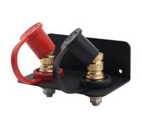 Kit de poste de carga de batería de 250 A con terminales de perno de 3/8 pulgadas, cables de calibre 4 de 53 pulgadas, cubiertas protectoras para coche, UTV, ATV, barco, color negro y rojo