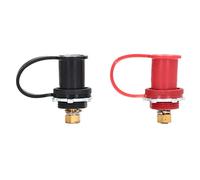 Kit de Poste de Cargador de Batería de 250 A, Tapa de Perno de 20 Mm, Terminal de Puente de Pila de Poste de Batería, par Rojo y Negro, Clasificación de Fuego UL94 V-0