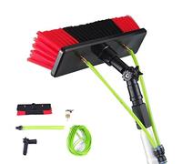 Kit de poste de limpieza de ventanas de alimentación de agua, extensible de 10 m con cabezal de cepillo de 30 cm para paneles solares y invernaderos, limpieza de mangueras profesionales Equint