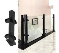 Kit de postes de barandilla de vidrio de 61 a 119 cm, abrazaderas de acero inoxidable para interiores y exteriores, barandillas de vidrio, sistema de barandilla de vidrio Poteau de Garde-Corps en