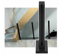 Kit de postes de barandilla de vidrio negro de alta resistencia - Pilar de barandilla cuadrado de 90 cm para uso interior y exterior - Sistema de sujeción de paneles de vidrio resistente - Diseñ