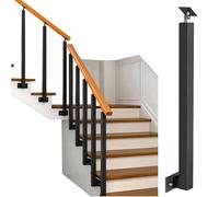 Kit de postes de pasamanos de metal ajustable con soportes de montaje lateral de 270° para mayor seguridad y elegancia en escaleras y terrazas