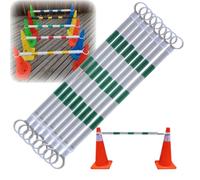 Kit de Postes de Seguridad retráctiles: Postes para Conos de tráfico Multicolor de 8 Piezas con Tiras Reflectantes retráctiles, de 1,25 a 2 Metros, adecuados para la Seguridad Vial y la gest