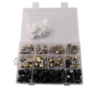 Kit de potenciómetro rotativo de 100 unidades con varios valores de ohmios B1K 5K 10K 20K 50K 100K 250K 500K 1M Linear Taper Audio B tipo B para control de volumen en GUI