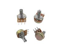 Kit de potenciómetro rotatorio cónico lineal 3 pines con tapa, WH148, 1K, 2K, 5K, 10K, 20K, 50K, 100K, 250K, 500K, 1M Ohm, eje 15 mm, 10 unidades por caja
