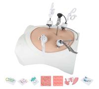 Kit de práctica de laparoscopia, simulador de abdomen para adultos, caja de entrenamiento con luz endoscópica, 9 módulos de práctica, 4 instrumentos de funcionamiento para educación médica