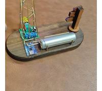 Kit de práctica de soldadura de bricolaje, lámpara LED de molino de viento, escultura de alambre de metal de 5 paletas con luces que cambian de color, batería reemplazable y piezas sueltas para