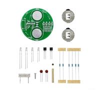 Kit de práctica de soldadura DIY LED Gyroscope - Juego de aprendizaje electrónico amigable para principiantes - Voltaje ajustable de 3 V a 5 V de entrada - Materiales seguros de metal y madera