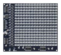 Kit de práctica de soldadura smd 16x16 LED para placa de visualización de matriz DIY conjunto de electrónica con 300 piezas para entrenamiento de circuitos PCB Asamblea 9.6x8.5cm