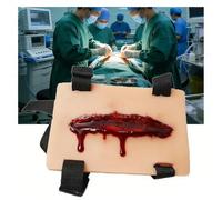 Kit De PráCtica De Sutura-Ayuda Para El Entrenamiento De Empaque De Heridas Kit De SimulacióN De Heridas Adecuado Para Cursos De CapacitacióN En Primeros Auxilios.