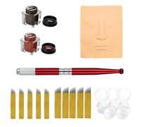Kit de Práctica de Tatuajes para Cejas, Pluma Manual Roja Wmtz0110