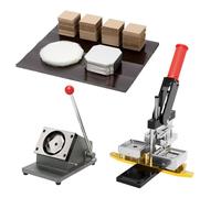 Kit de prensa de botones con imanes cuadrados y consumibles para manualidades y decoración del hogar