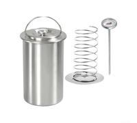 Kit de prensa de jamón de acero inoxidable 304 con termómetro, máquina de carne casera para almuerzo, carne y embutidos, olla de jamón resistente con 20 bolsas (kit para hacer jamones)
