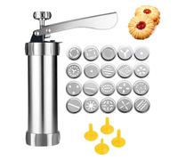 Kit de prensa manual de galletas | Máquina profesional para hacer galletas | Kit de prensa de galletas con 20 discos | Prensa para formas de galletas | Máquina de prensa de galletas perfecta para