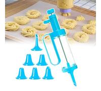 Kit De Prensas Para Galletas, Discos Para Moldear Galletas Y Herramientas Para Decorar Pasteles, Juego Para Hacer Galletas Con 6 Boquillas, Pistola Para Hornear Galletas,Blue