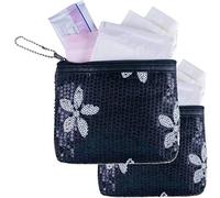 Kit de primer período para llevar. (Kit de iniciación con almohadillas orgánicas) - 2 unidades, Negro, 1