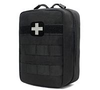 Kit de primeros auxilios EMT Medical IFAK, bolsa táctica Molle de emergencia para camping, hogar, coche, senderismo, caza (negro)