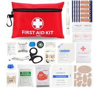 Kit de primeros auxilios, kit de primeros auxilios diseñado para la atención de emergencia familiar. Ideal para coches, escuelas, deportes, hogares, viajes, camping, senderismo, lugar de trabajo y al