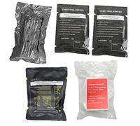 Kit de primeros auxilios para trauma con vendaje israelí, sello de pecho para detener el sangrado de bala, gasa para control de sangrado severo, esencial para acampar militar y senderismo