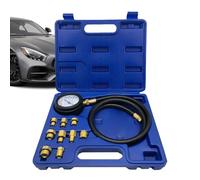 Kit de probador de compresión de cilindros, herramienta de probador de presión de | Conjunto de medidores de presión de del motor - Probador de cilindro automotriz con mangueras de largo alcance, estu