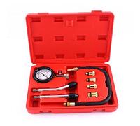 Kit de probador de compresión, herramienta automotriz de intervalo de alimentación de gasolina, caja de herramientas de garaje para motocicletas para camiones para automóviles de
