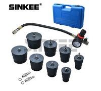 Kit de probador de fugas de presión de aire con cargador de sistema Turbo, 9 Uds., con 4 pares de adaptadores escalonados para la mayoría de los coches
