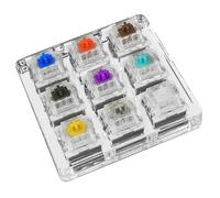 Kit De Probador De Muestras: Herramienta De Interruptor De Teclado Mecánico De 6 Cm, Tablero De Muestra De Eje ABS Portátil, Probador De Teclas Multifunción | Dispositivo De Evaluación De Precisión Pa