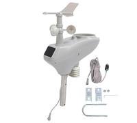 Kit de pronóstico del tiempo DIY Estación meteorológica con puerto Cable de 10 m para servidores de desarrollo propio Medición de temperatura Humedad Lluvia Velocidad del viento