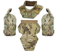 Kit de Protección 3 en 1 para Cuello, Hombros e Ingle, con Almohadillas y Protector Táctico para Hombros, Compatible con Diversos Chalecos.(CP)