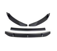 Kit De Protección De Alerón De Parachoques Delantero con Borde De Fibra De Carbono Y Tira Decorativa para VW para ARTEON CC 2019-2020(Matte Black)