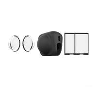 Kit de protección de lente para insta360 X5, funda de silicona, protector de pantalla de vidrio templado, cobertura completa, película antipolvo negra