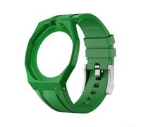 Kit de protección de reloj de silicona colorido compatible con Swatch X You para modelo Royal Bioceramic con suave resistencia a los arañazos y fácil instalación en varios tonos (verde oscuro)