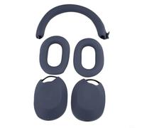 Kit de protección de silicona para Sony WH-1000XM5, incluye tapones de oído reemplazables, funda de haz de cabeza y envoltura de carcasa (azul oscuro)