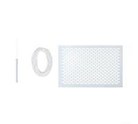 Kit de protección de skimmer de piscina, juego de 3 piezas con tablero de malla de polipropileno, varilla telescópica y cuerda elástica, recogedor de escombros, resistente al óxido y resistente al