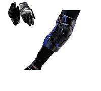 Kit De Protección para Motociclistas - Rodilleras Y Coderas con Certificación CE Y Guantes, Equipo De Seguridad 3 En 1 para Motocross, Todoterreno, Turismo Y Conducción Diaria,Blue 2-Elbow Pads