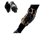 Kit De Protección para Motociclistas - Rodilleras Y Coderas con Certificación CE Y Guantes, Equipo De Seguridad 3 En 1 para Motocross, Todoterreno, Turismo Y Conducción Diaria,Yellow 2-Elbow Pads