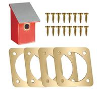 Kit De Protección para Orificios De Caseta De Pájaros, Placas De Cobre, 4 Piezas De Refuerzo Antidepredadores, Protector De Entrada para, Accesorio Duradero De Seguridad para La